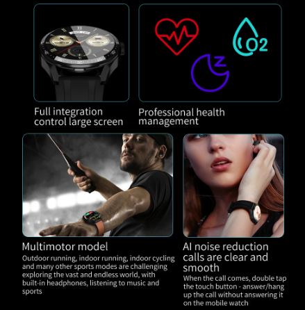 GT5  2 In 1 Wireless Earphones Men Smart Watch